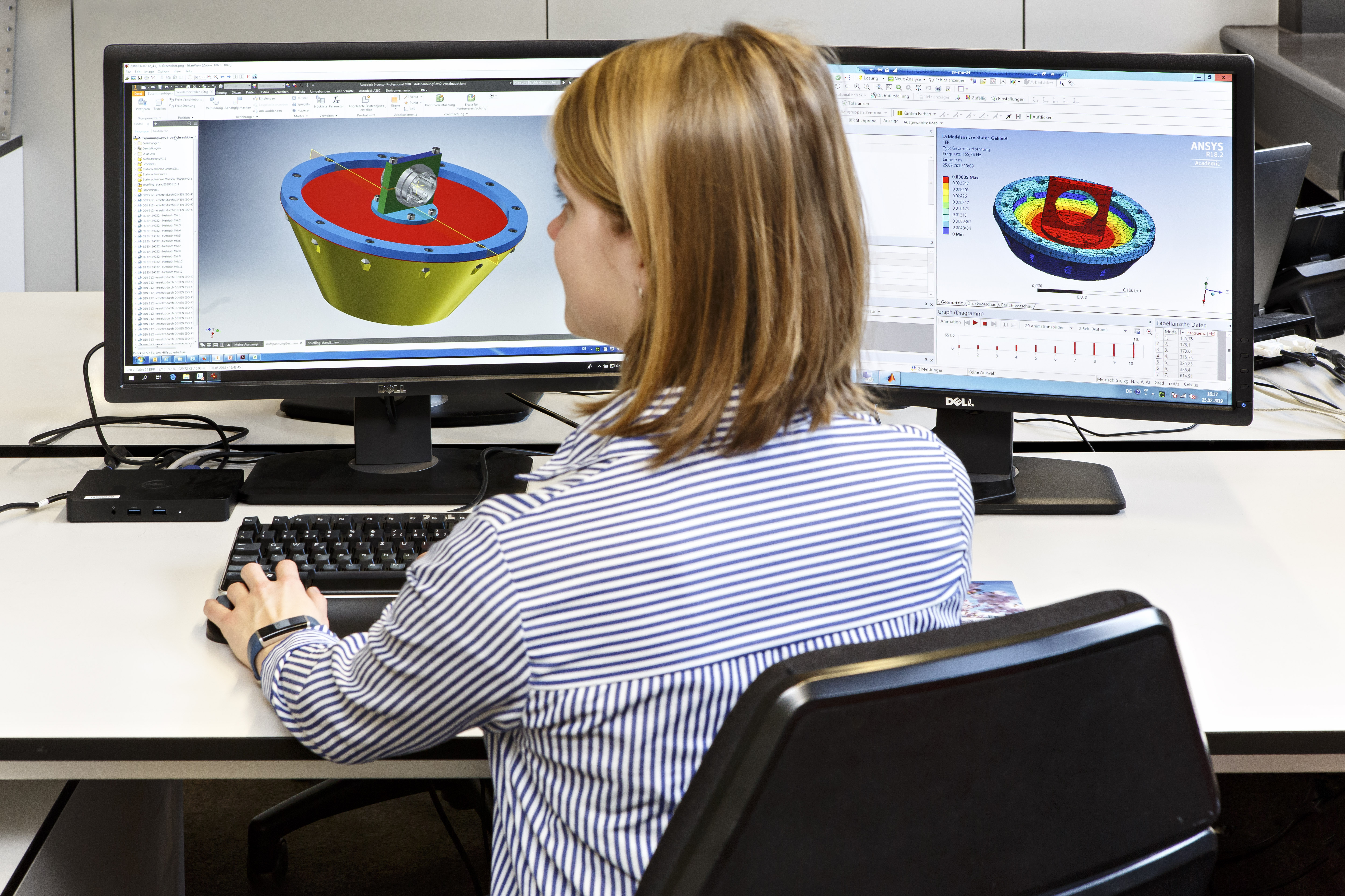 Numerische Simulation des Gesamtaufbaus zur Resonanzbestimmung.