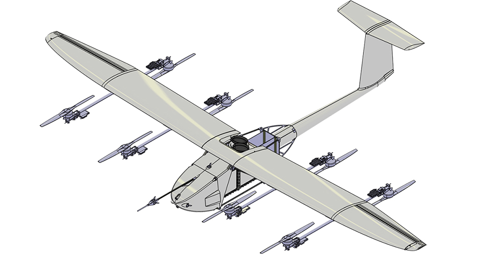 Albacopter autonomes Fliegen Designfreeze