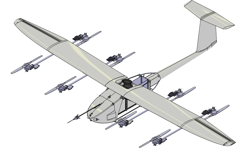 Albacopter autonomes Fliegen Designfreeze