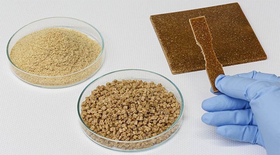 NaFiTech - Naturfasergranulat und Prüfkörper nafitech naturfaserverstärkte Kunststoffen in technischen Bauteilen